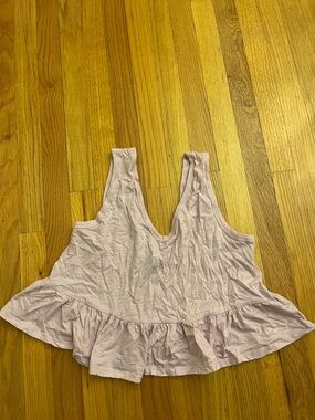 Wild Fable Light Pink Ruffle Hem Tank Top